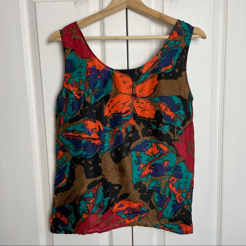 Printed SILK Sleeveless Blouse